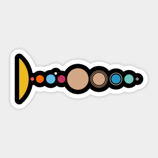 Minimalist Solar System Sticker